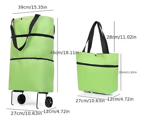 Bolso Plegable Con Ruedas 2 en 1