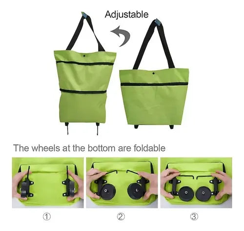 Bolso Plegable Con Ruedas  2 en 1